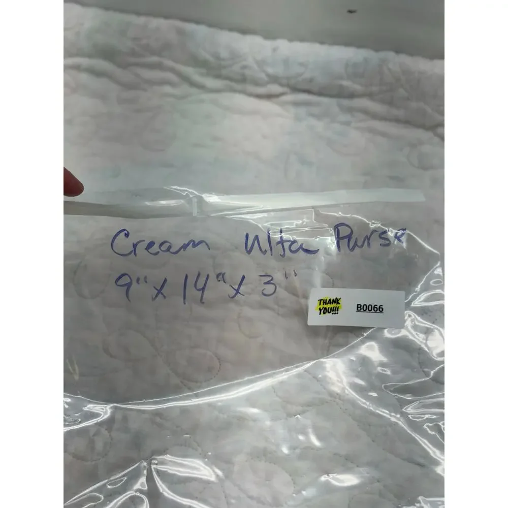 New Ulta cream weave bag with knot spring nutral